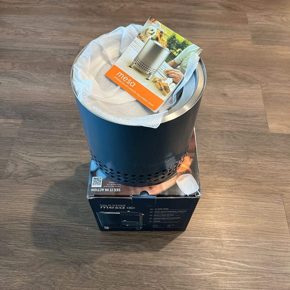 Blue and Silver Portable Firepit - Picture 2 of 10